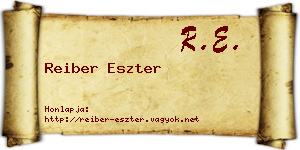 Reiber Eszter névjegykártya